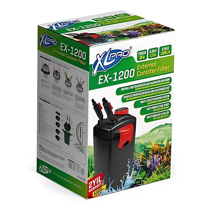Xlpro Ex-1200 28 W 1200 Lt/S Akvaryum Dış Filtre | Karaca Akvaryum Dış Filtre