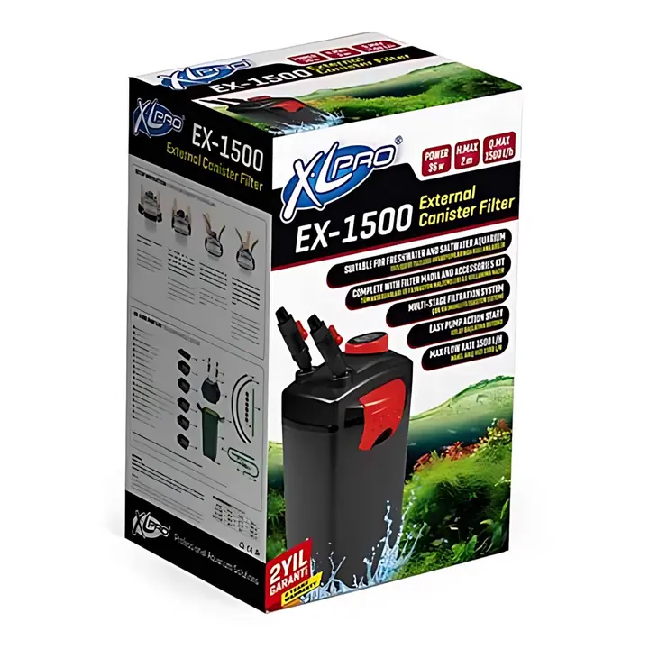 XLPRO EX-1500 Dış Filtre 1500L/H | Karaca Akvaryum Dış Filtre